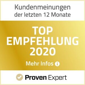 Top Empfehlung 2020 Proven Expert